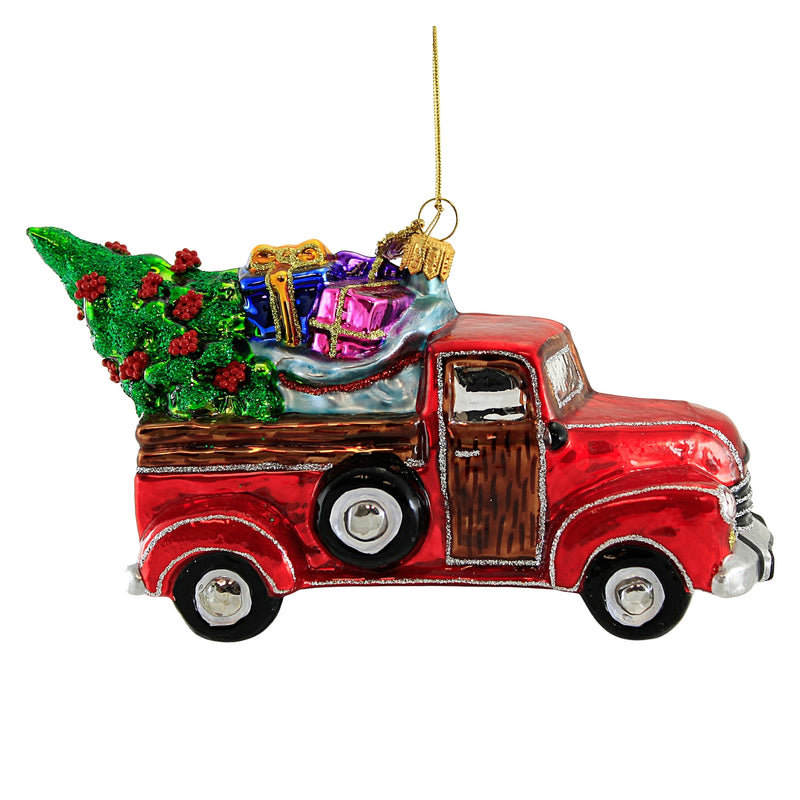 Huras Red Truck With Christmas Tree - - SBKGifts.com