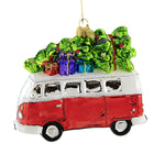 Huras Retro Van With Christmas Tree Glass Ornament V Camper W Hippie S834 (52242)