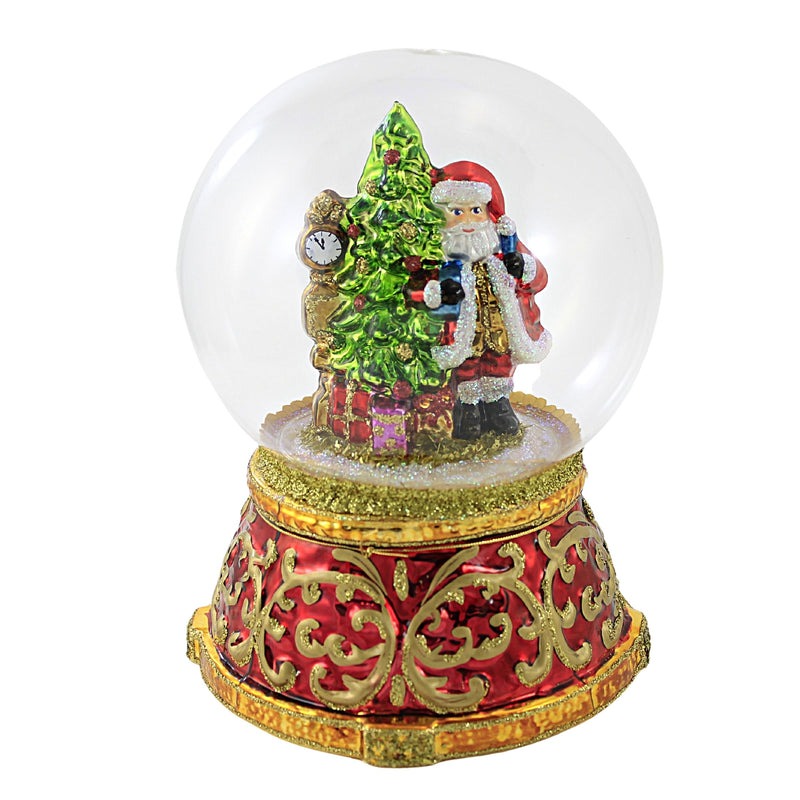 Huras Family Waterless Santa In Snow Globe - 1 Glass Waterless Snow Globe 6.25 Inch, Glass - Tabletop Christmas S799 (52248)