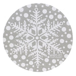 Swedish Dish Cloth Gray And Blue Snowflakes Round - - SBKGifts.com
