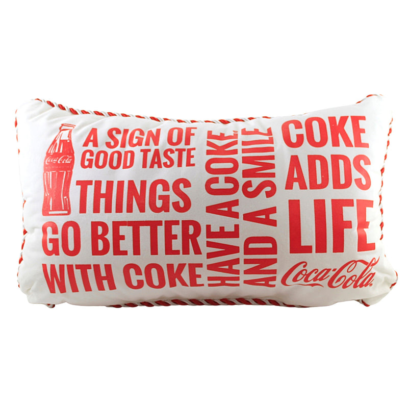 Transpac Coke Adds Life Pillow - One Pillow 12 Inch, Polyester - Better With Coke V3569 (52314)