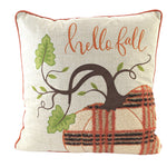Fall Harvest Time Hello Fall Pillow Polyester Sherpa Accent Autumn C842982500a (52321)