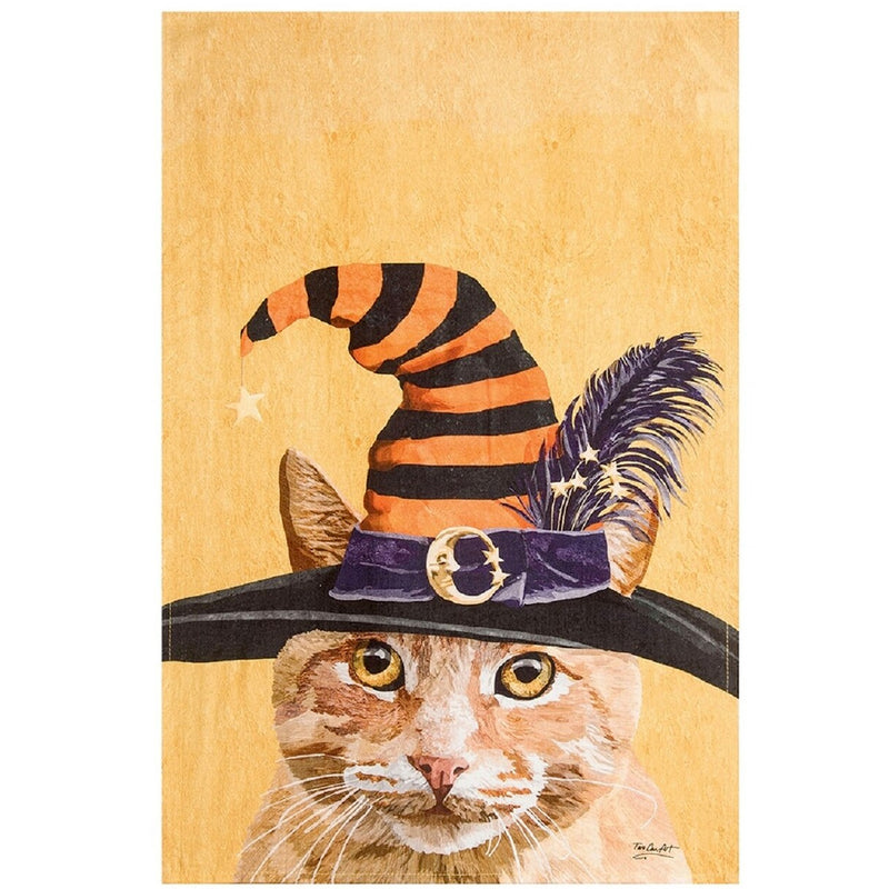 Halloween Witch Cat Chuck Towel Cotton Flour Sack Towel C86171664