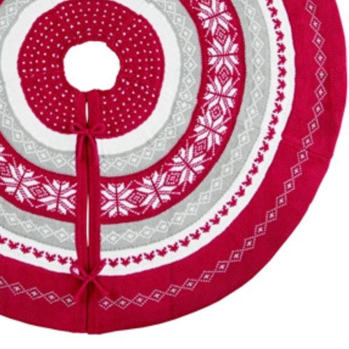 Christmas Fabric Nordic Tree Skirt - - SBKGifts.com