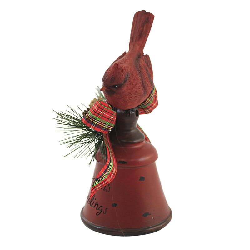 Transpac Cardinal & Bell Figure - - SBKGifts.com