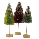 Christmas Jewel-Tide Long Stem Trees Plastic Glittered Bottle Brush Lc0686 (52389)
