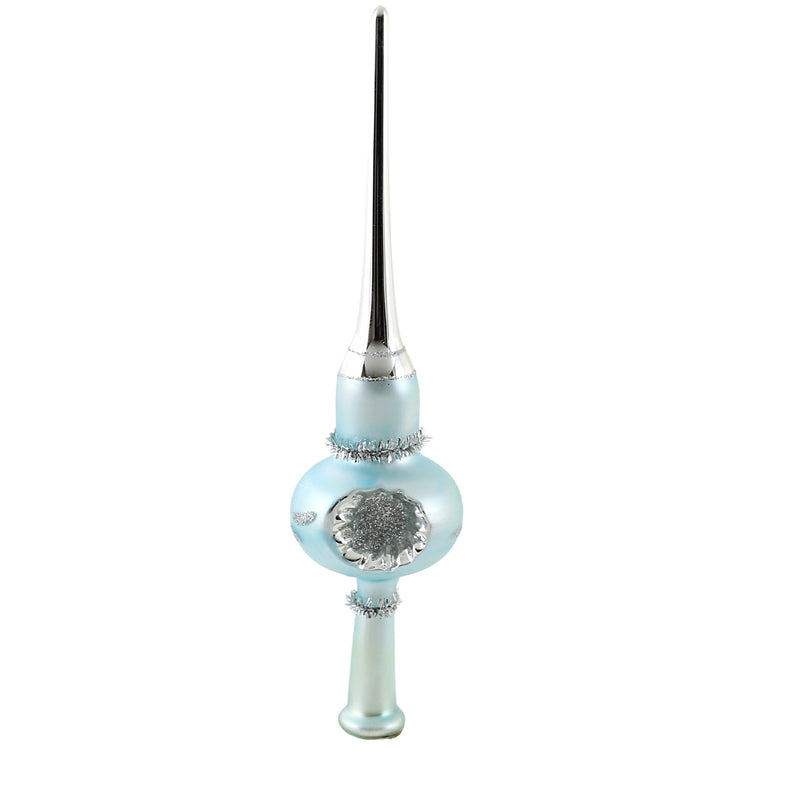 Tree Topper Finial Aqua Indent Tree Topper Glass Christmas Easter Spring Lc0673