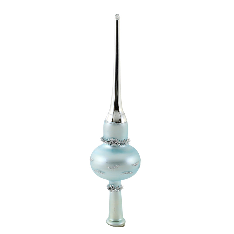 Tree Topper Finial Aqua Indent Tree Topper - - SBKGifts.com