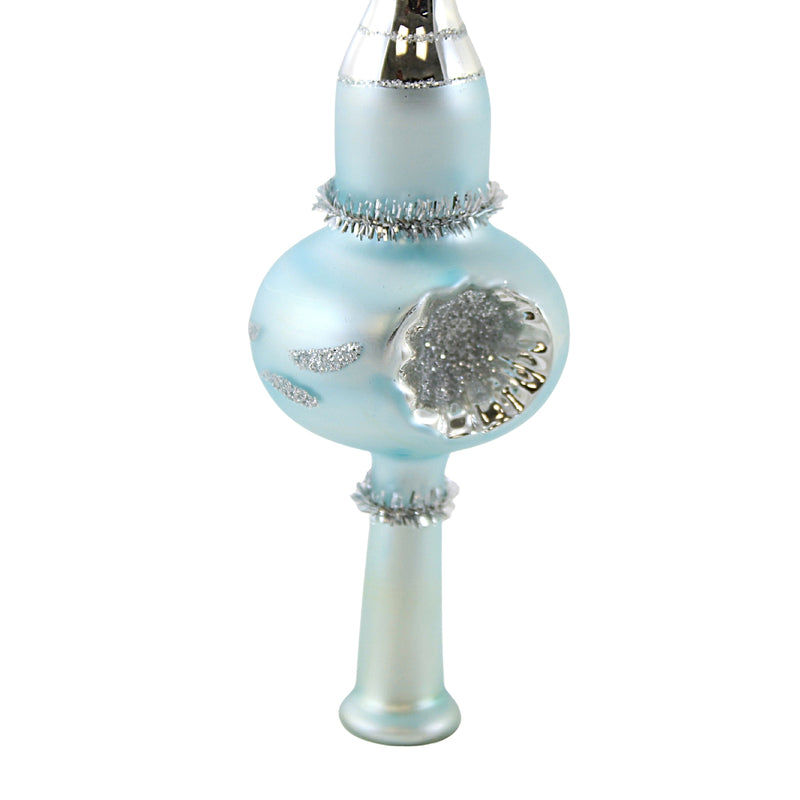 Tree Topper Finial Aqua Indent Tree Topper - - SBKGifts.com