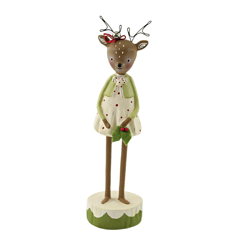 Christmas Reindeer Girl With Holly Polyresin A Pinch Of Prim Ml0426 (52414)