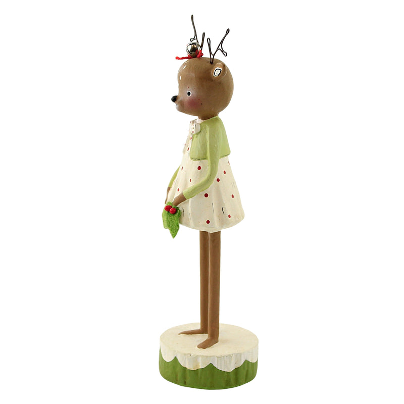 Christmas Reindeer Girl With Holly - - SBKGifts.com