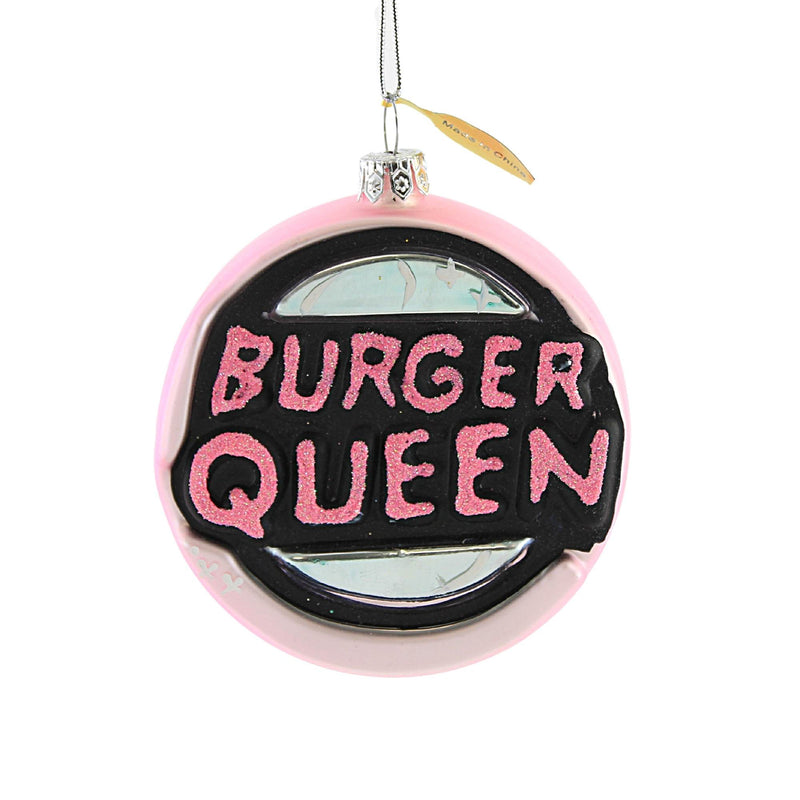Cody Foster Burger Queen - 1 Ornament 3.75 Inch, Glass - Fast Food Hammberger King GO8334
