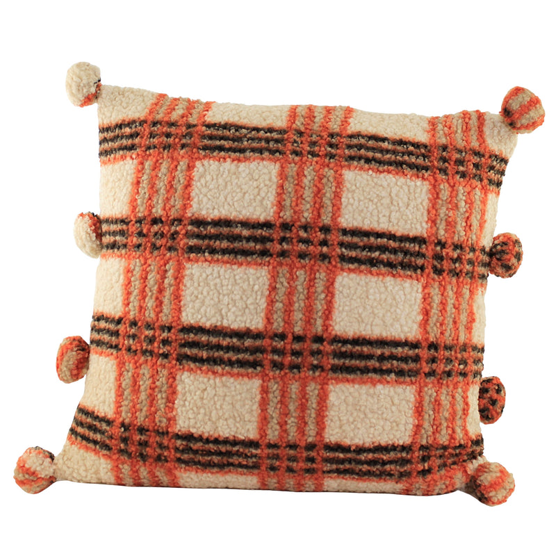 Home Decor Harvest Time Texture Pillow Fall Plaid Thanksgiving C842982500b