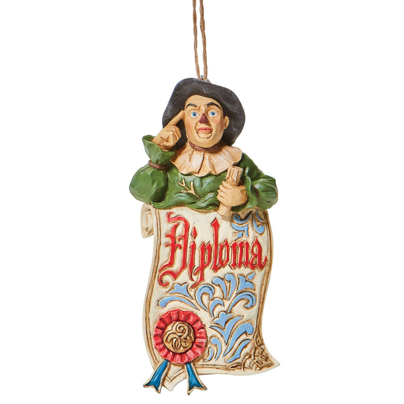 Jim Shore Scarecrow Diploma Ornament The Wizard Of Oz Brain Scare 6008311