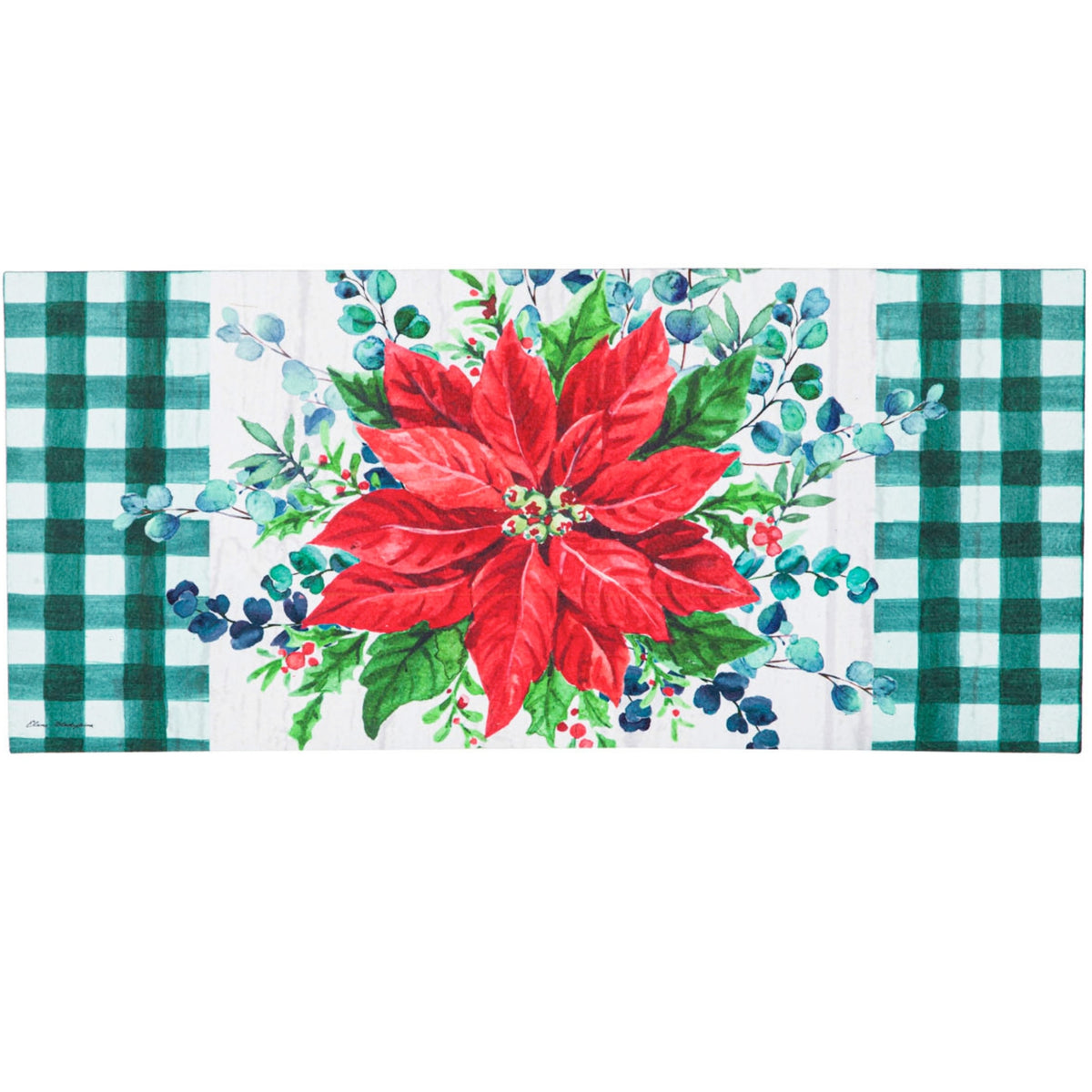 Merry & Bright Poinsettia Mat 52497