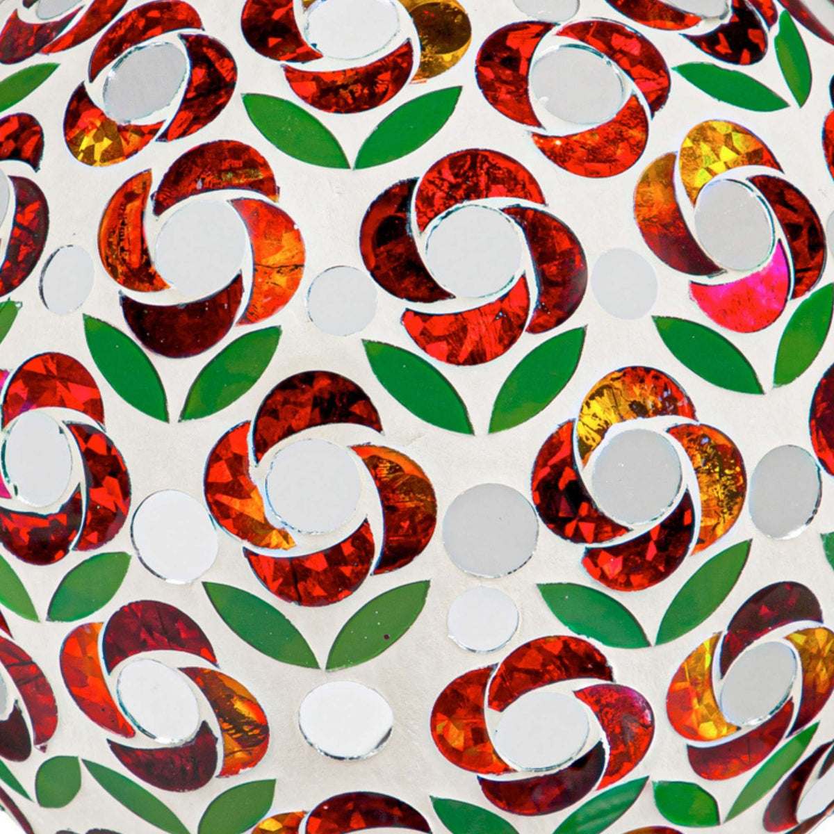 Home & Garden Pointsettia Mosaic Gazing Ball - - SBKGifts.com