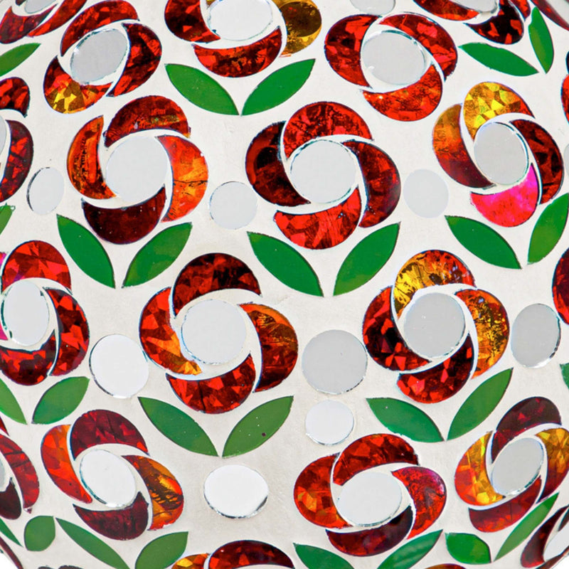 Home & Garden Pointsettia Mosaic Gazing Ball - - SBKGifts.com