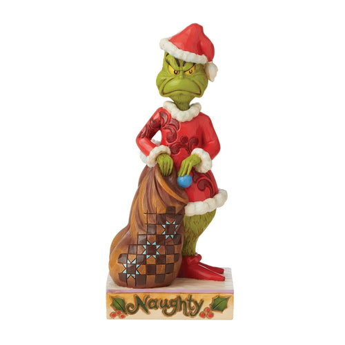 Jim Shore Grinch Two-Sided Naughty/Nice - - SBKGifts.com