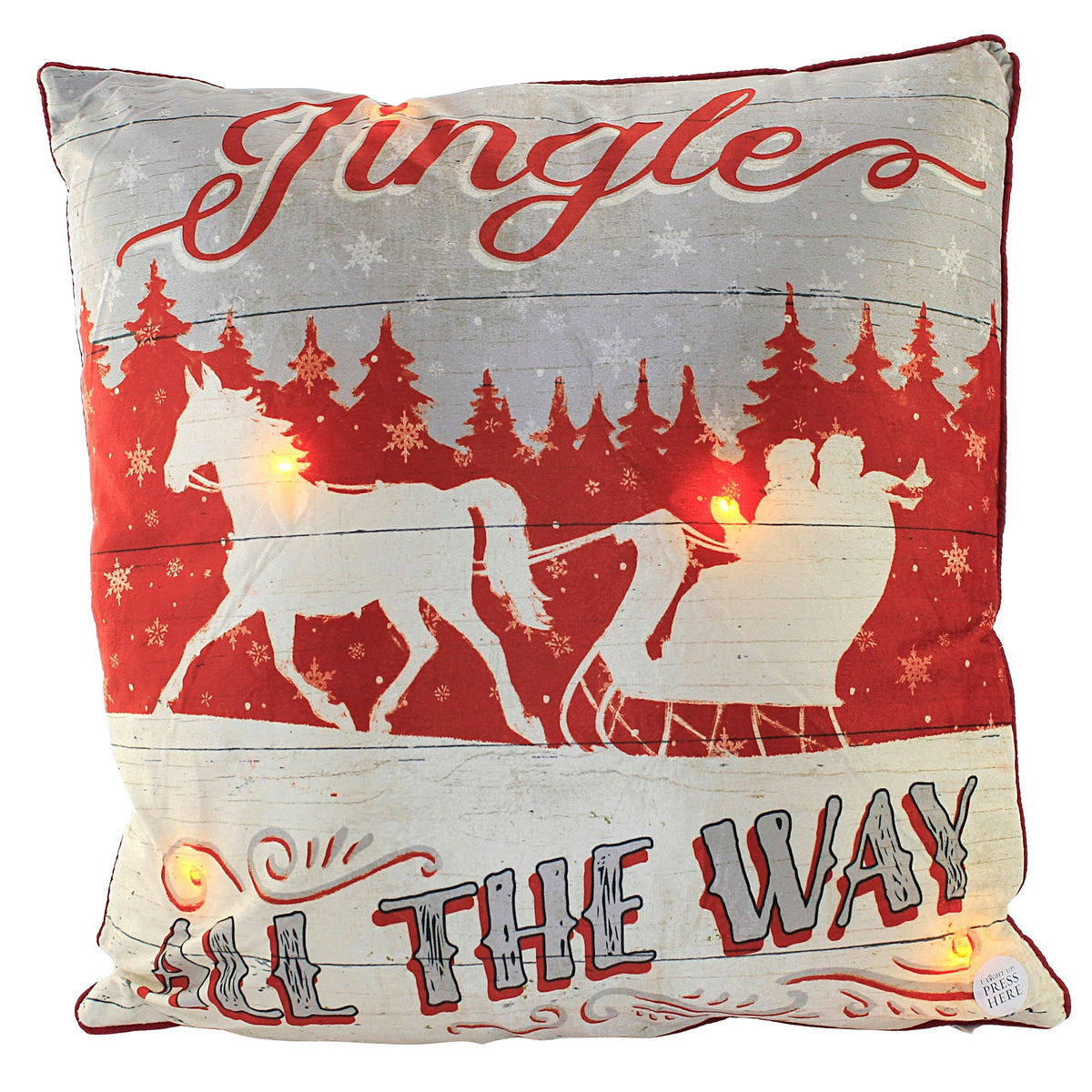 (52553) Jingle All The Way Led Pillow