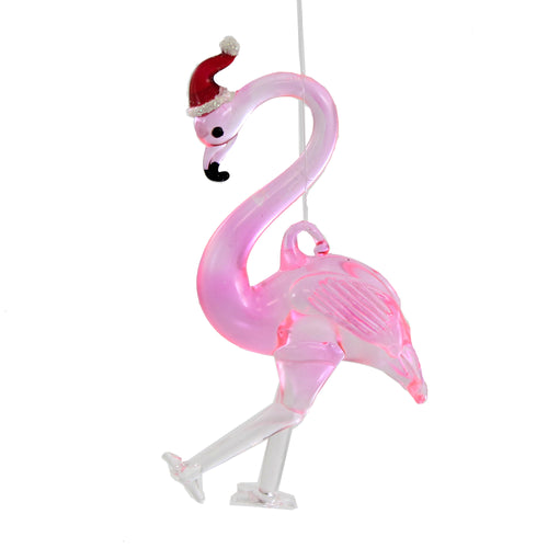 Holiday Ornament Flamingo Santa Ornament - - SBKGifts.com