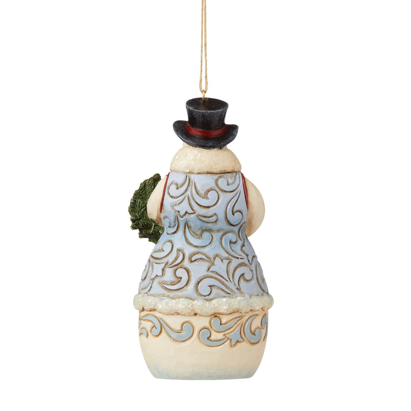 Jim Shore Victorian Snowman With Wreath - - SBKGifts.com