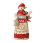 Jim Shore Cozy Nordic Christmas Polyresin Snow Man 6009501 (52592)