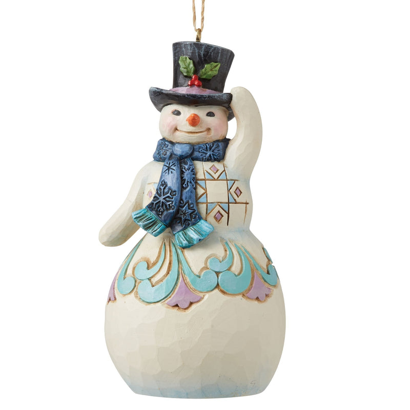 Jim Shore Snowman With Top Hat* Polyresin Christmas Snow Man 6008130
