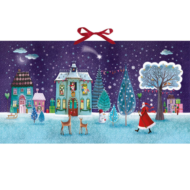 Christmas Magical Christmas Eve Paper Advent Calendar Folk Art ~ 72245