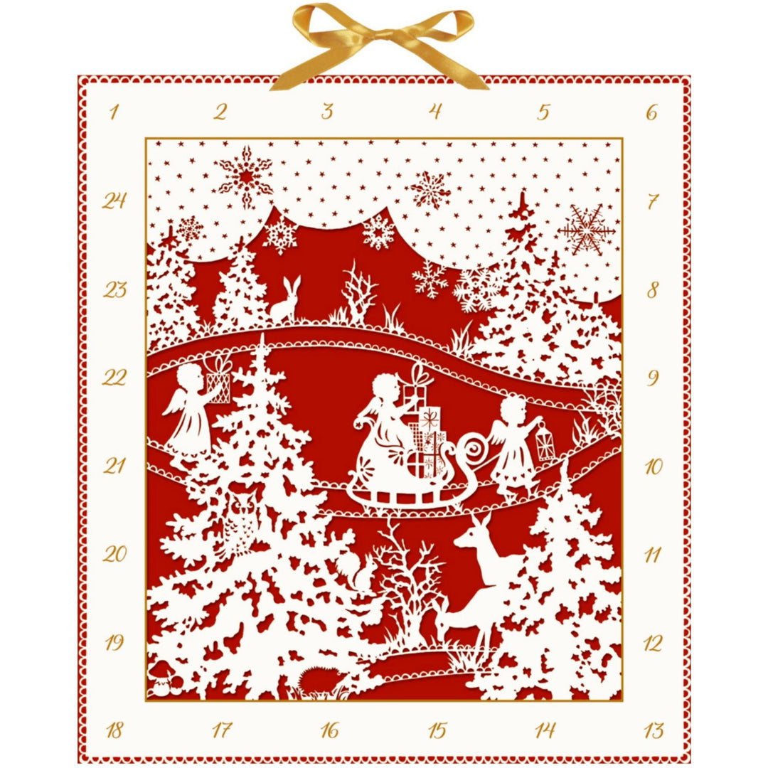 Christmas Woodland Silhouette Paper Advent Calendar Scherenschnitt 92935 |  SBKGifts.com