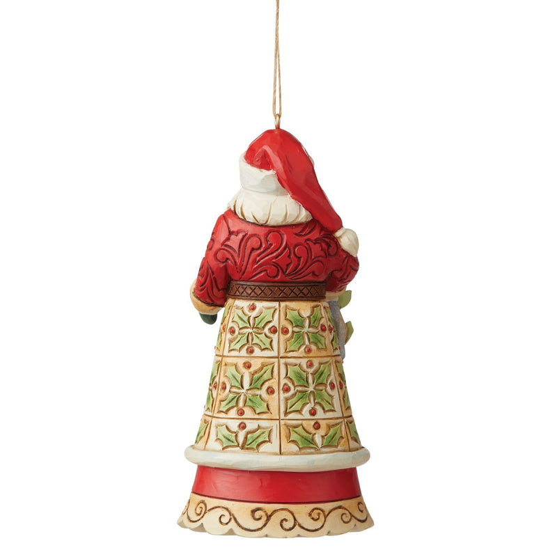 Jim Shore Santa With Holly. - - SBKGifts.com