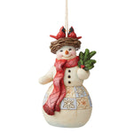Snowman With Cardinal Nest - 1 Ornament 4.5 Inch, Polyresin - Christmas Snow Man Jim 6009469 (52633)