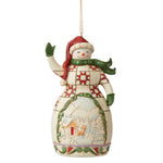 Jim Shore Red & Green Snowman Polyresin Christmas Snow Man Jim 6009470