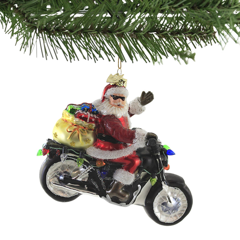 Kurt S. Adler Santa On Motorcycle - - SBKGifts.com