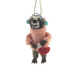 Holiday Ornament Bright Spirits Badger Fabric Wood Felt Christmas Wo2882