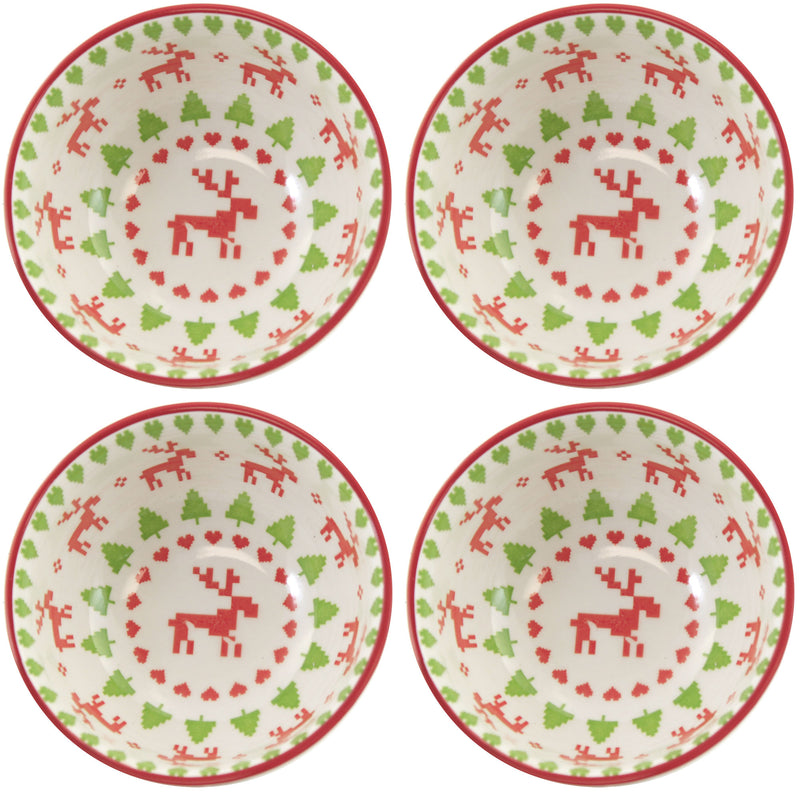 Tabletop Reindeer Mini Snack Bowl Ceramic Vintage Swedish Look A42014