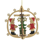 Holiday Ornament Christmas Children Spinning Wood Printed Wood A15270 (52677)