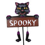 Spooky Black Cat Stake - One Stakes 48 Inch, Metal - Halloween Yard Decor 31832101 (52686)