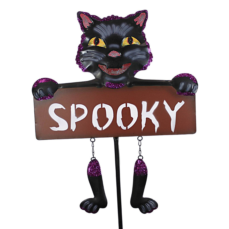 Spooky Black Cat Stake - One Stakes 48 Inch, Metal - Halloween Yard Decor 31832101 (52686)