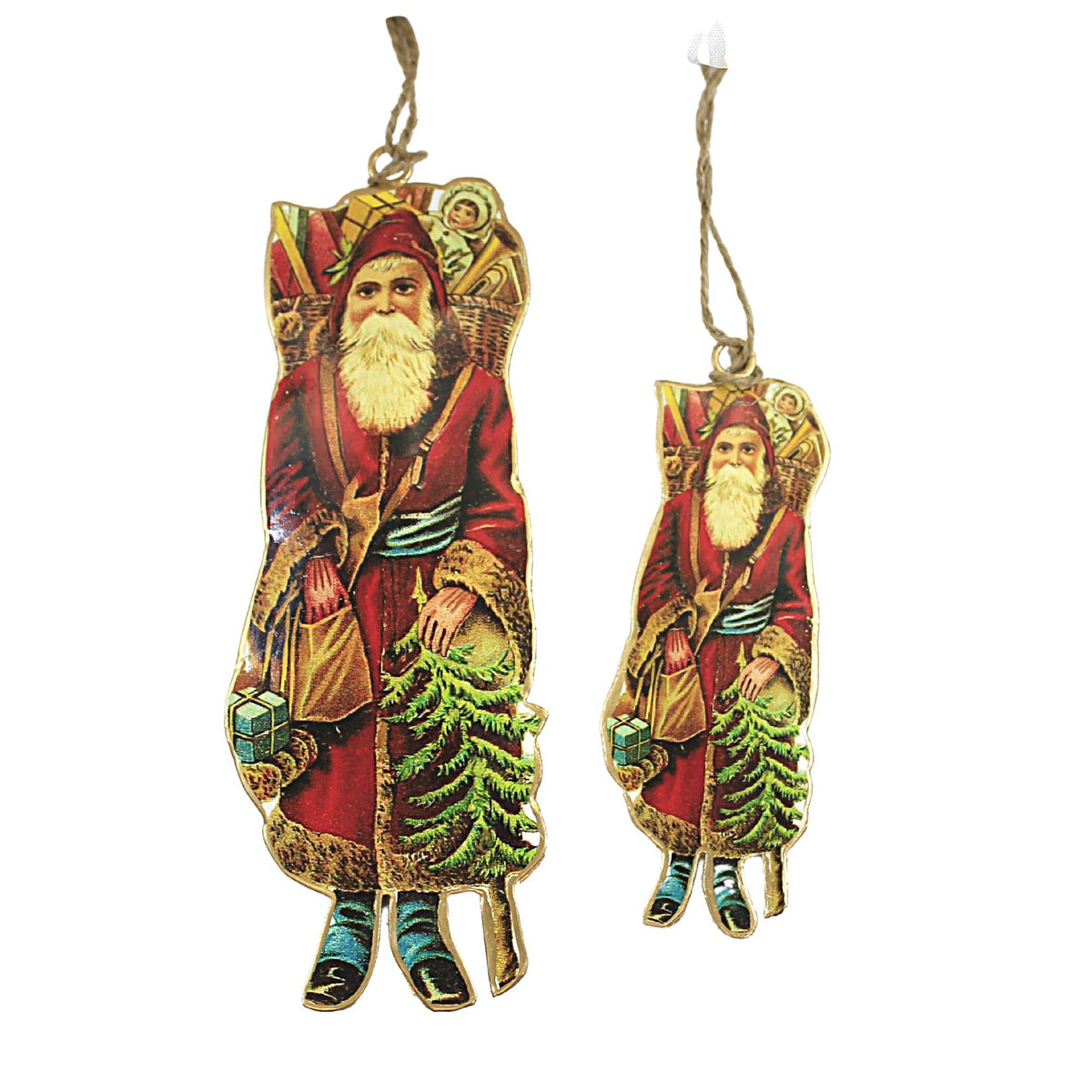 (52691) Vintage Metal Santa