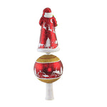 Blu Bom Village Santa Reflector Finial - - SBKGifts.com