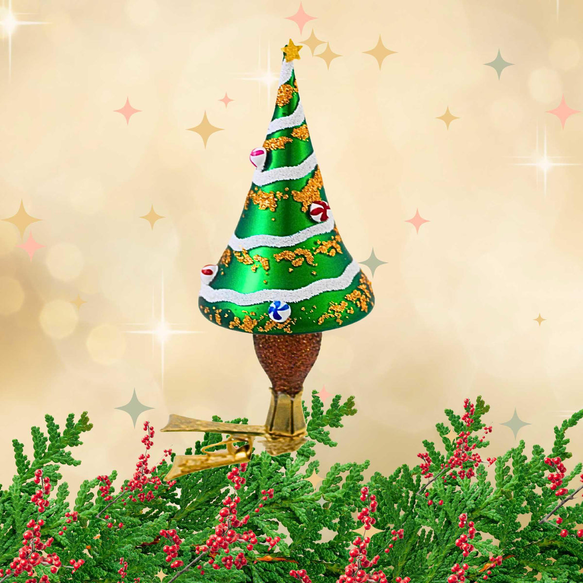 Blubom Christmas Mushroom Clip On - - SBKGifts.com