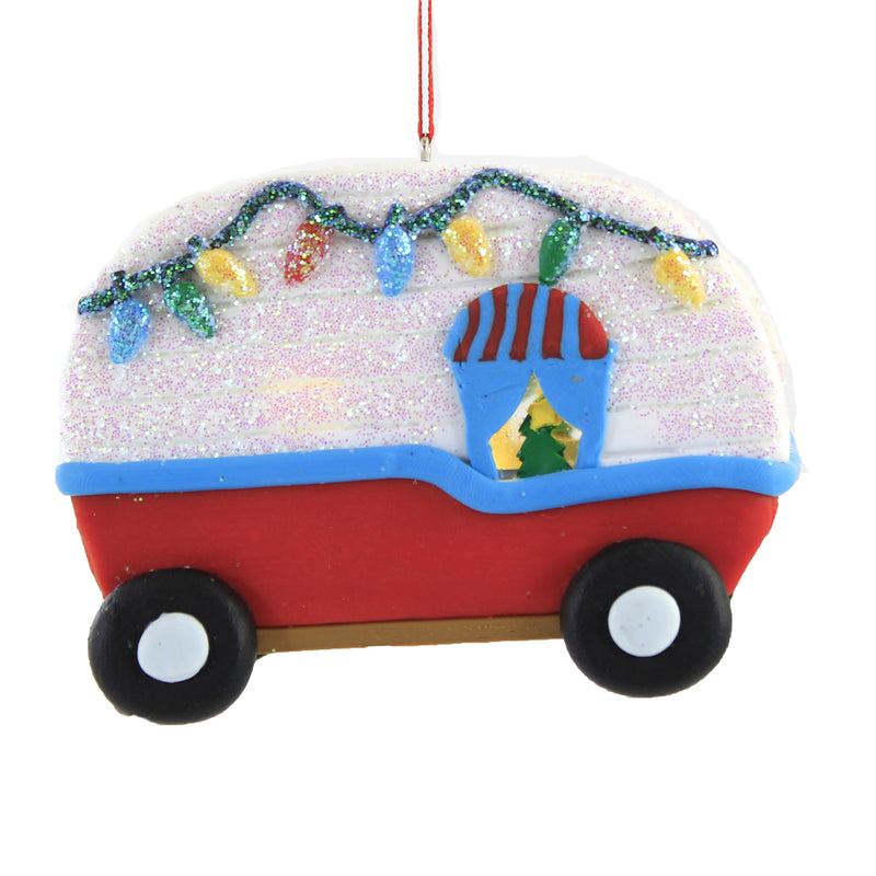 Holiday Ornament Led Claydough Camper - - SBKGifts.com