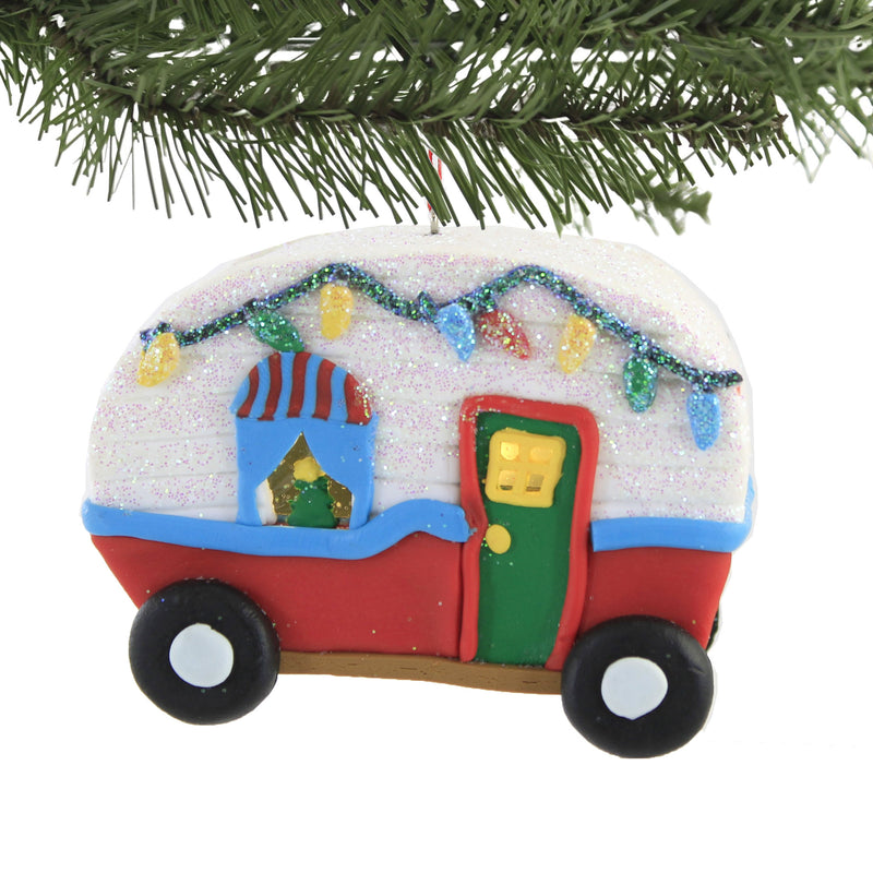 Holiday Ornament Led Claydough Camper - - SBKGifts.com
