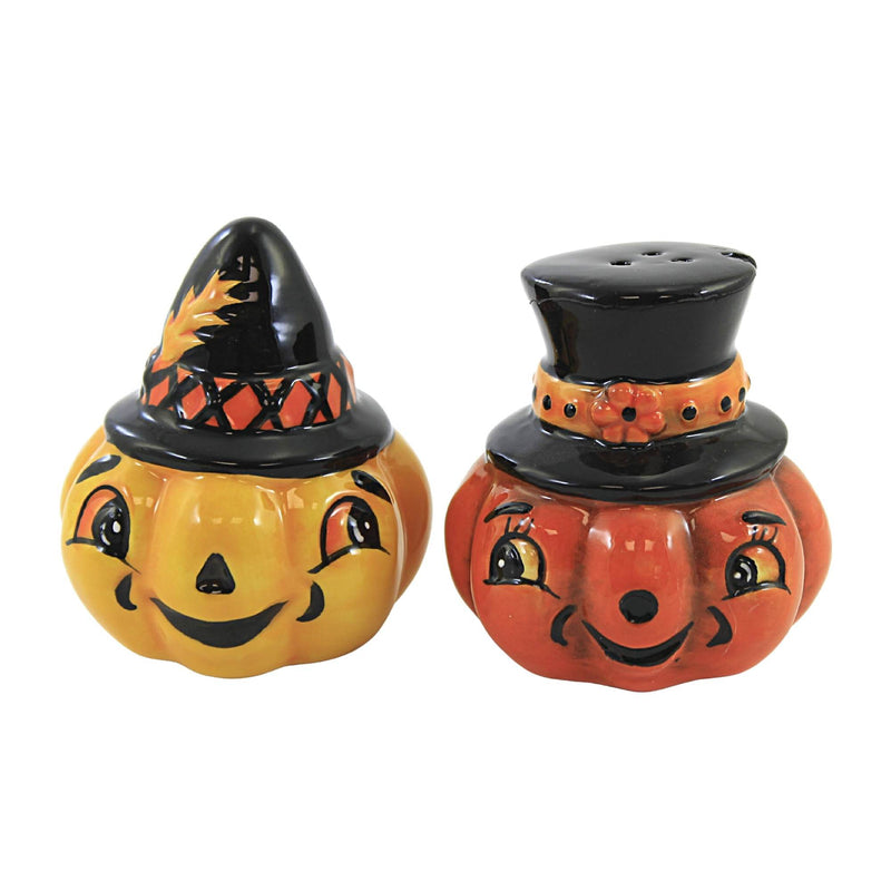 Tabletop Jack-O-Lantern S/P Ceramic Salt And Pepper Shakers R0040 (52719)