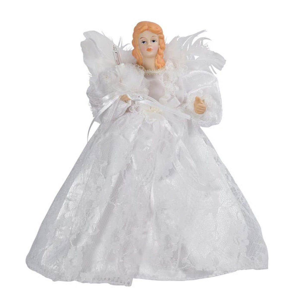 (52735) Lacy White Angel Tree Topper