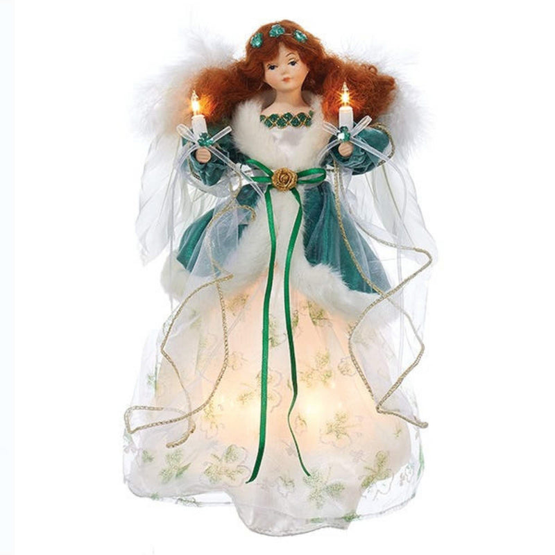Tree Topper Finial Irish Angel Tree Topper. Shamrocks Lighted Electric Ul2213