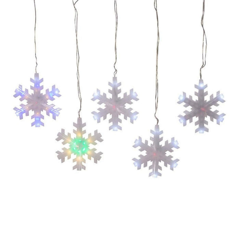 Christmas Snowflake Garland Plastic Led Changing Color Ad2814