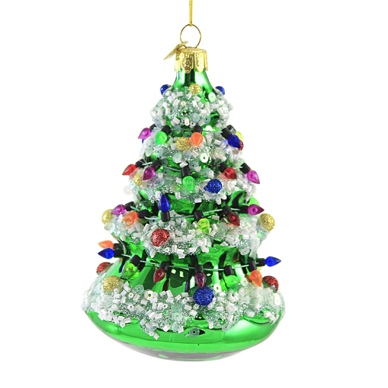 Noble Gems Christmas Tree Glass Frosted Boughs Nb1346