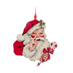 Kurt S. Adler Retro Wooden Santa Head - - SBKGifts.com