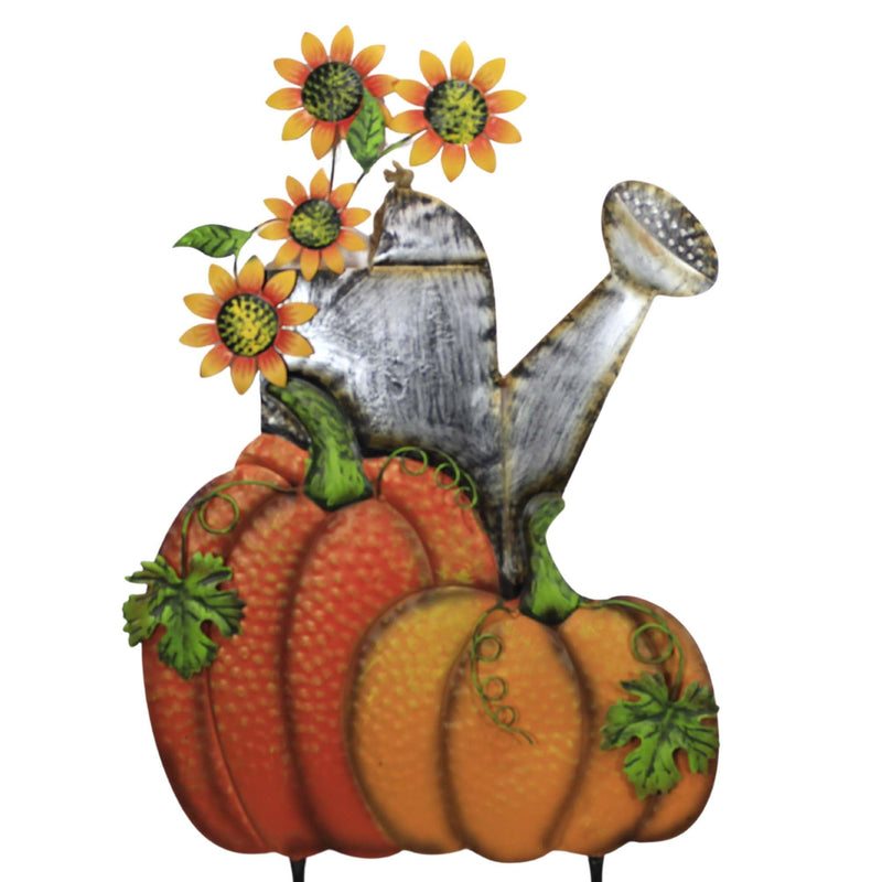 Home & Garden Watering Can With Pumpkins Metal Yard Decor Sunflower 31823025 (52872)